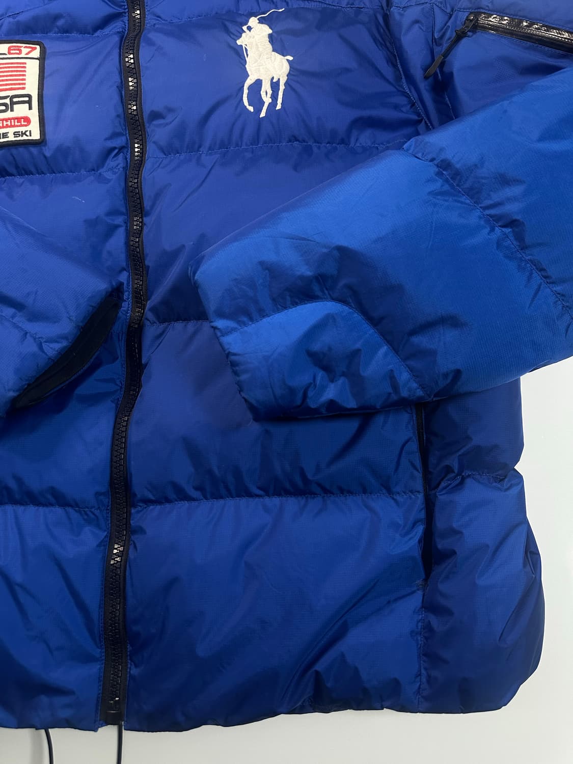 폴로 빅포니 블루 후디 다운 패딩 상품이미지5