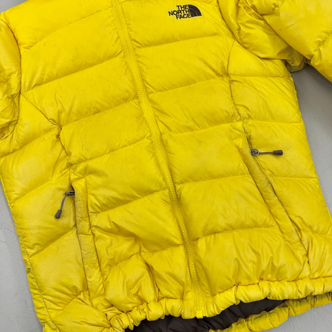 노스페이스 700 눕시 구스다운 경량 패딩 옐로우 상품이미지5