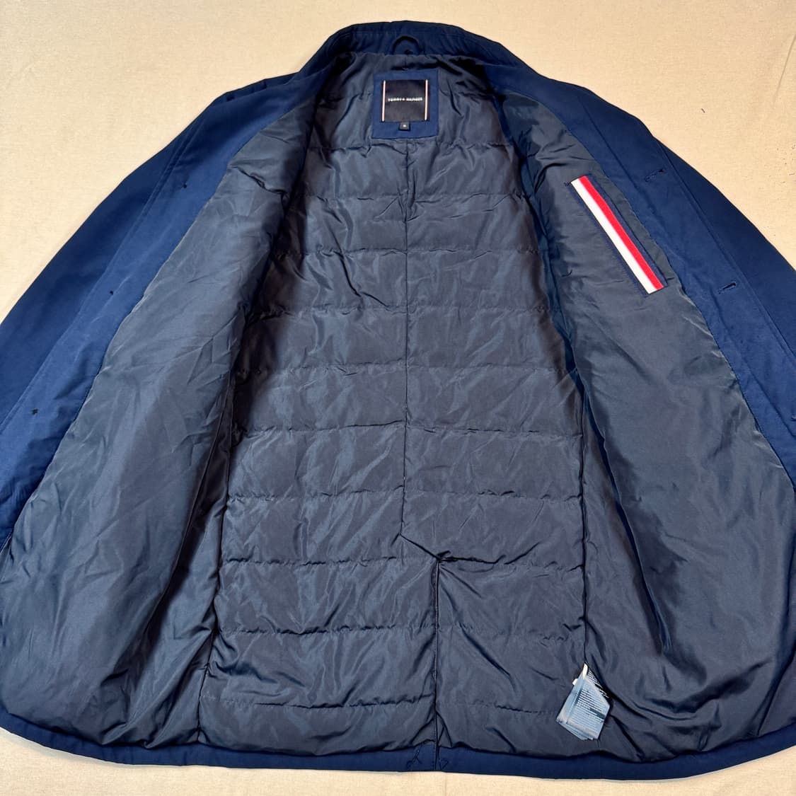 M) 타미힐피거 네이비 덕다운 오리털 롱 코트 자켓 상품이미지5