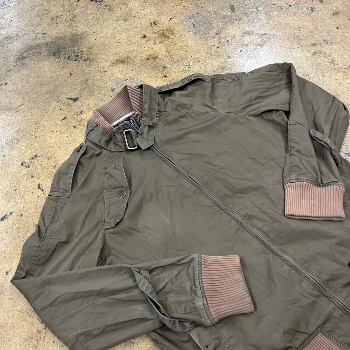 [정품/XL] G-STAR RAW 카키 봄버 점퍼 자켓 b10 상품이미지1
