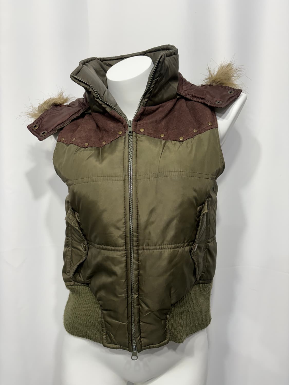 🎸카키 패딩 조끼🎸 상품이미지4