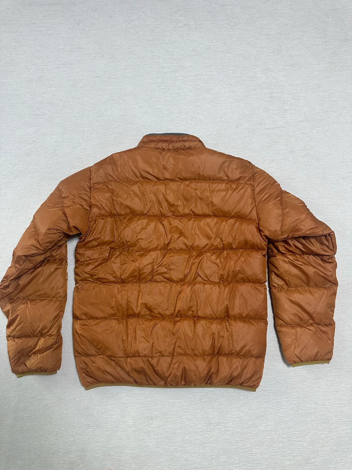 (M)몽벨 알파인 일본 빈티지 경량 다운 오렌지 상품이미지4