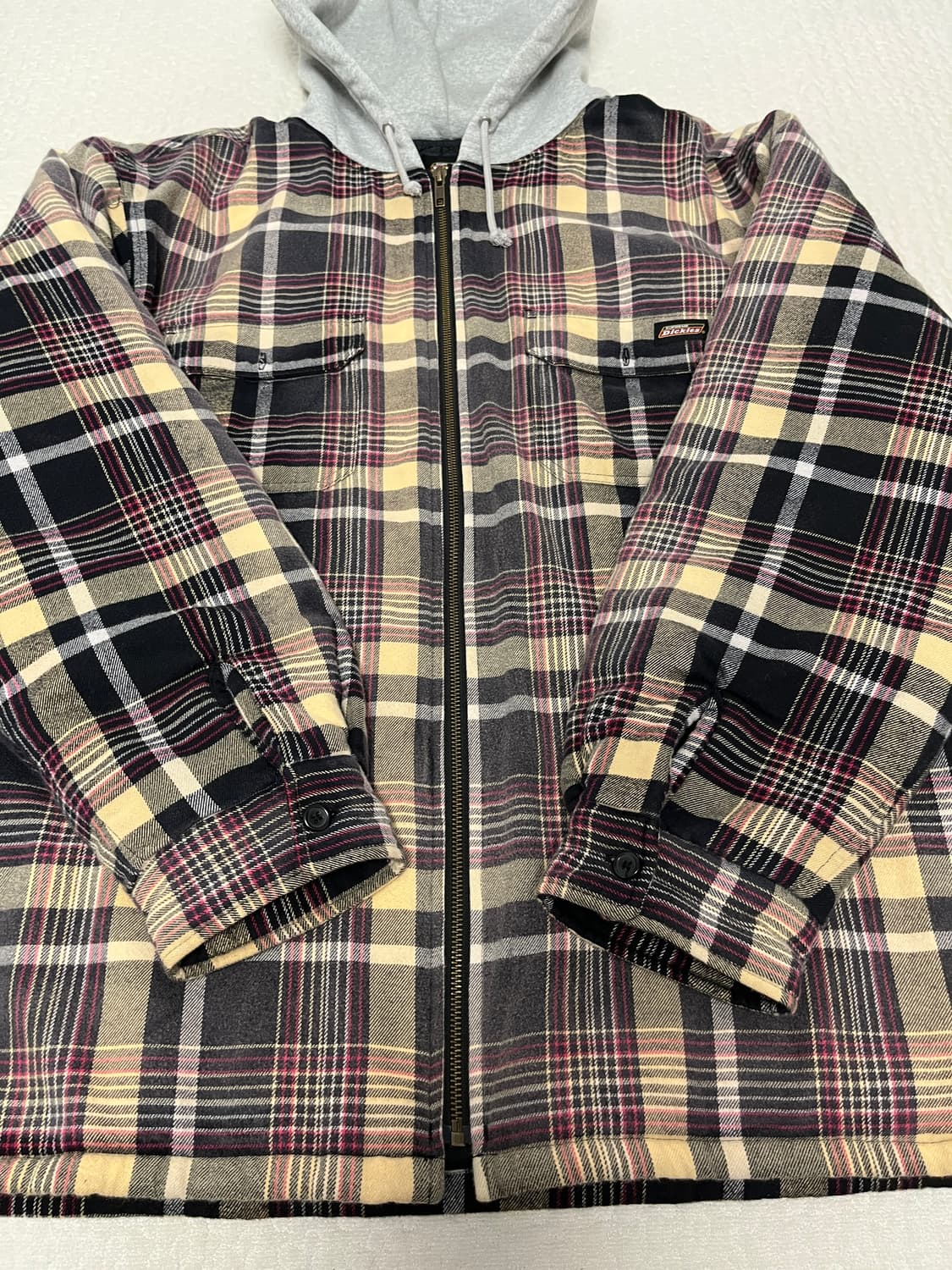 [XL] 슈프림 디키즈 플레이드 후드 집업 자켓 상품이미지3