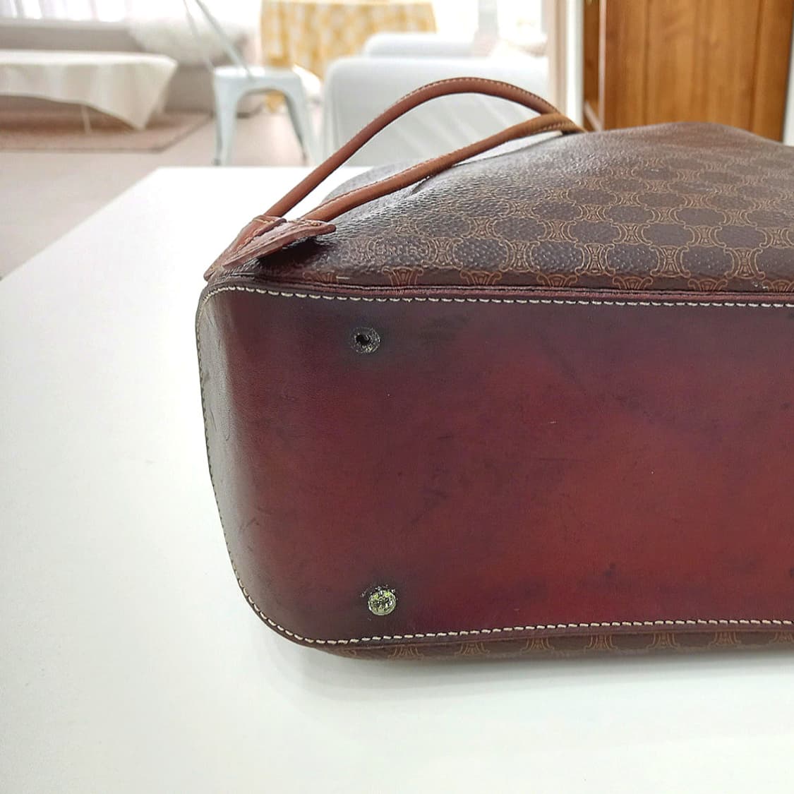 셀린느(CELINE) 빈티지 매카담 버킷백 드로스트링 숄더백 복조리백 상품이미지5