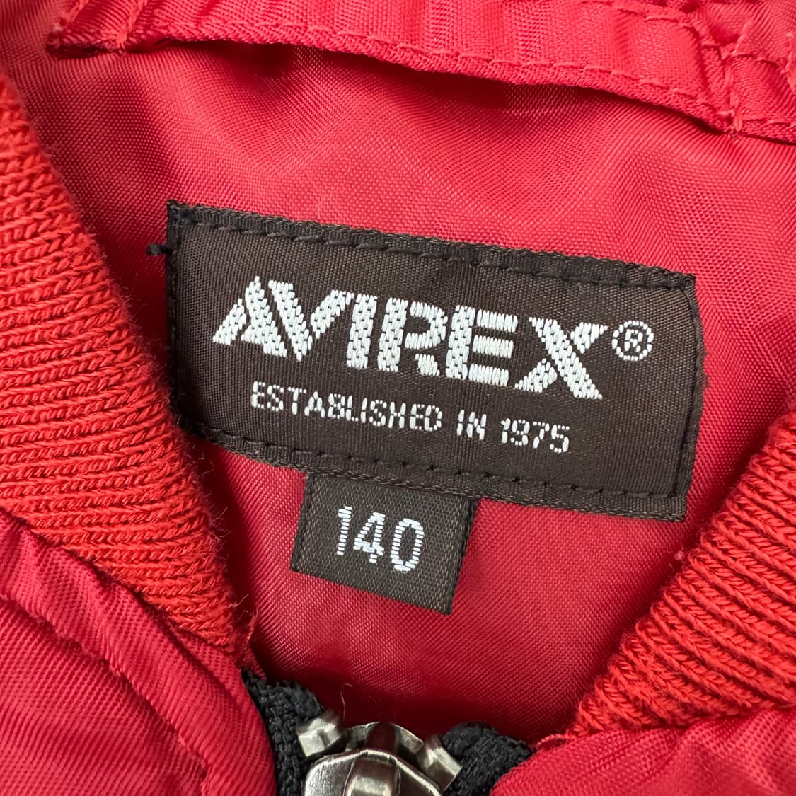 140 AVIREX 아비렉스 키즈 빅로고 레드 MA-1 항공점퍼 자켓  상품이미지6