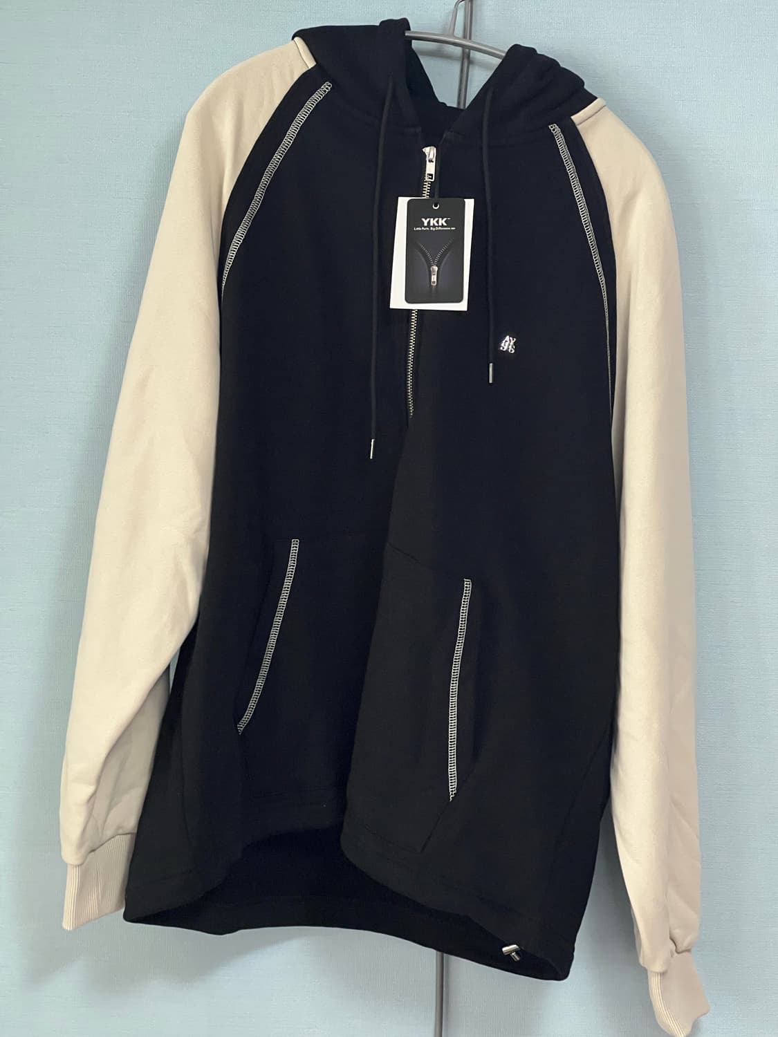 알리스 / 더블 라인 후드 집업(블랙) / L 상품이미지3