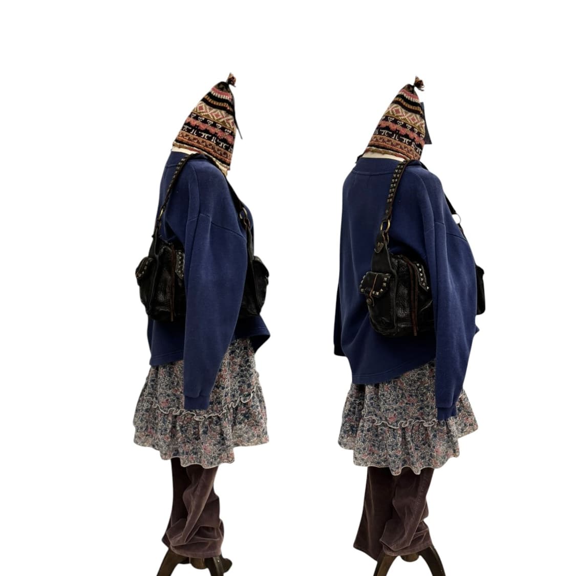 히스테릭글래머 레더 스터드 숄더백 블랙 상품이미지10