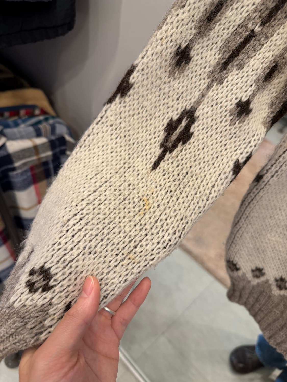 90s Brown Bison 빈티지 버진울 니트 (made Canada) 상품이미지6