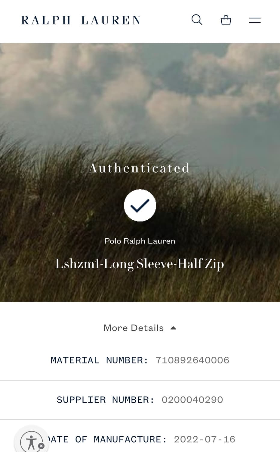 정품 폴로랄프로렌 니트 하프집업 반집업 폴로니트M (큐알인증가능)  상품이미지3