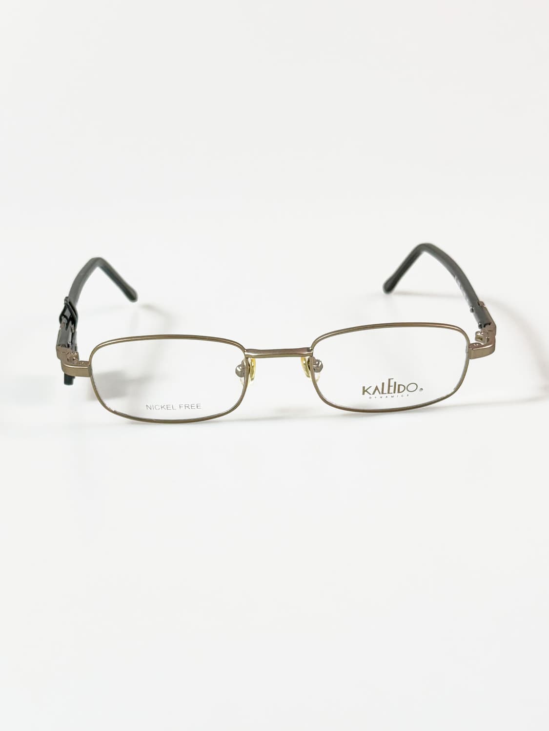 90s KALEIDO 골드톤 슬림 스퀘어 메탈 프레임 빈티지 안경 상품이미지2