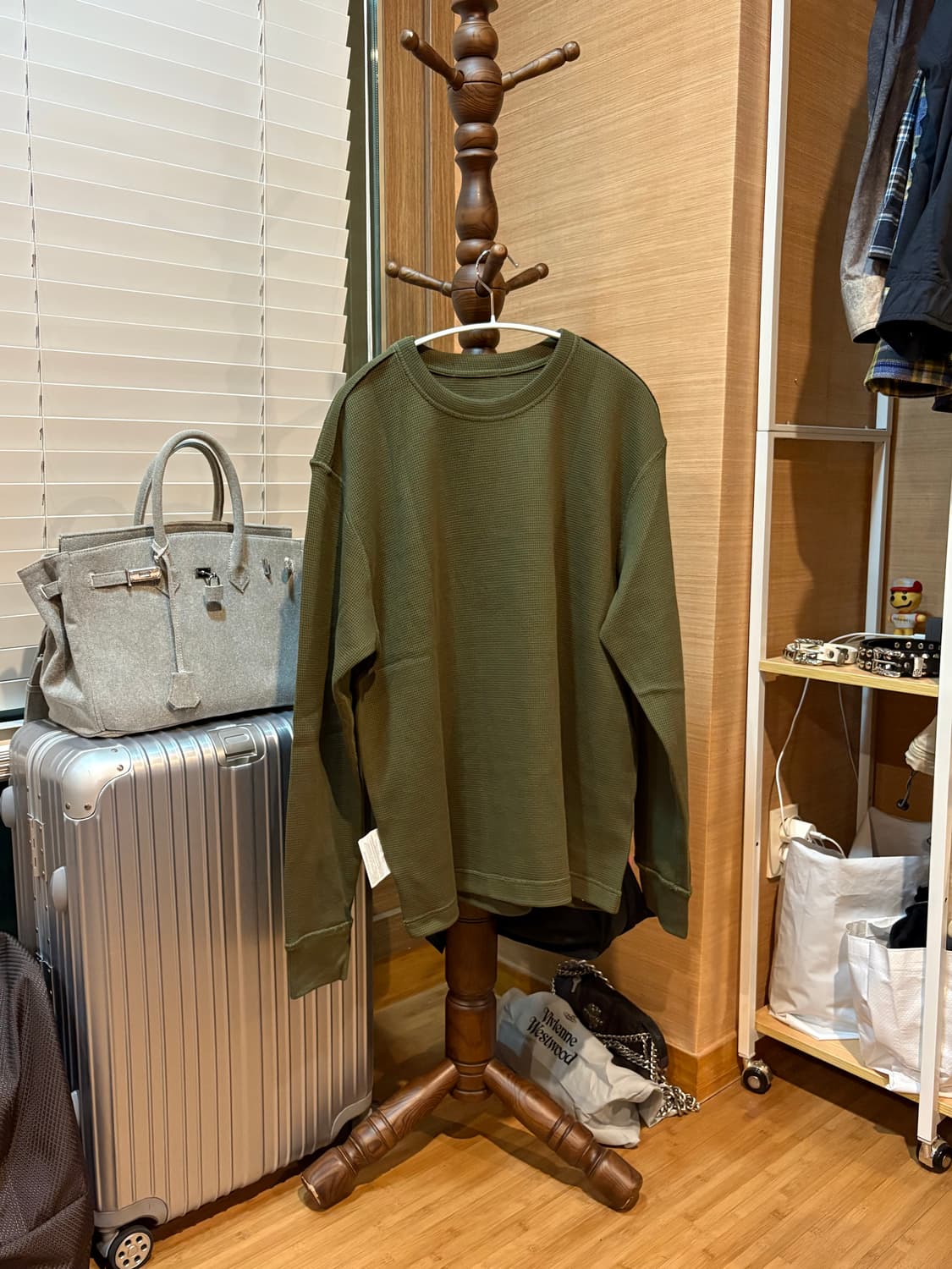 L ] 07fw 꼼데가르송 옴므 인사이드 아웃 와플 니트 롱슬리브
 상품이미지2