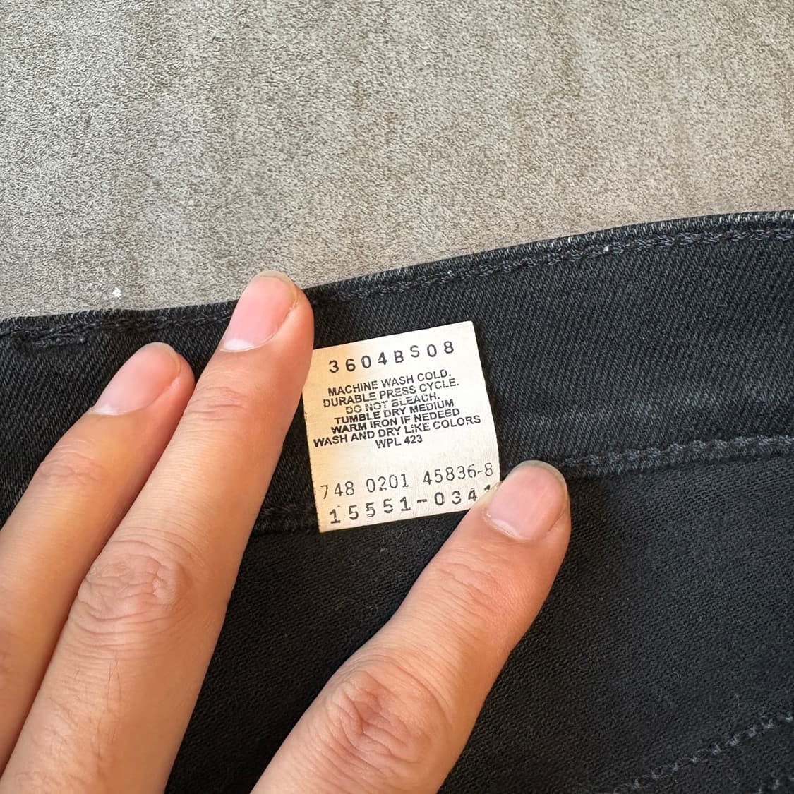 리바이스 정품 550 블랙 데님 청 바지 팬츠 상품이미지6
