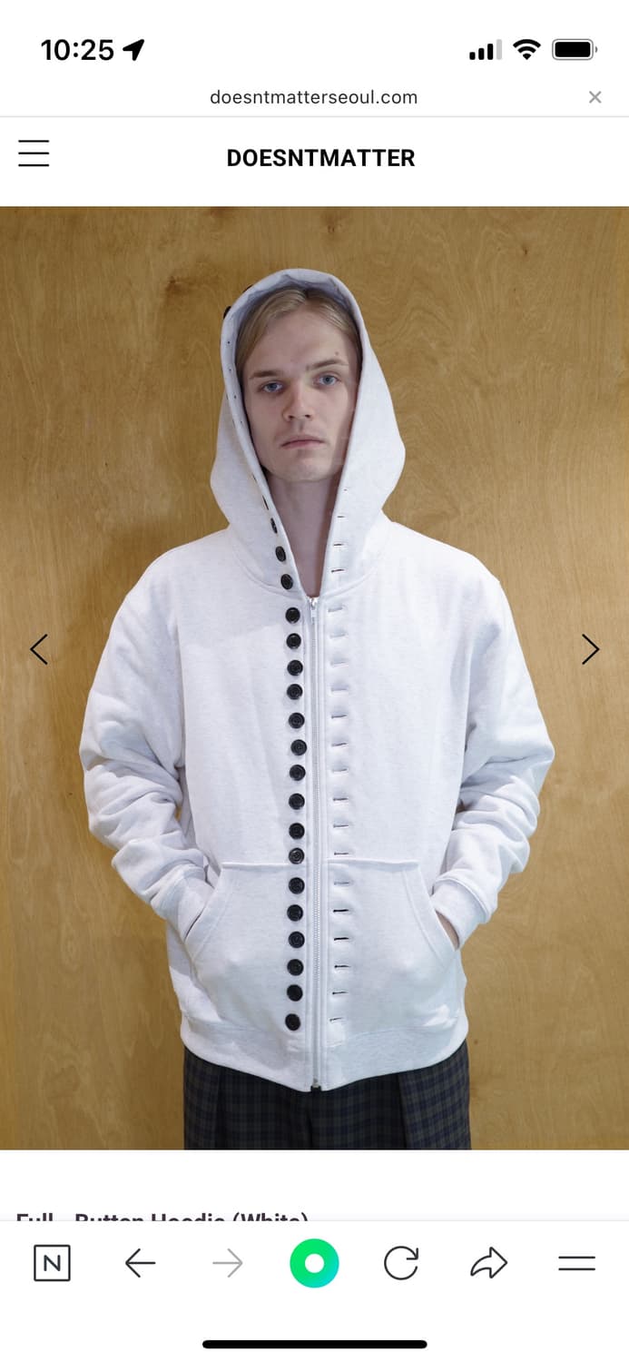 [doesntmatter] Full - Button Hoodie 상품이미지2