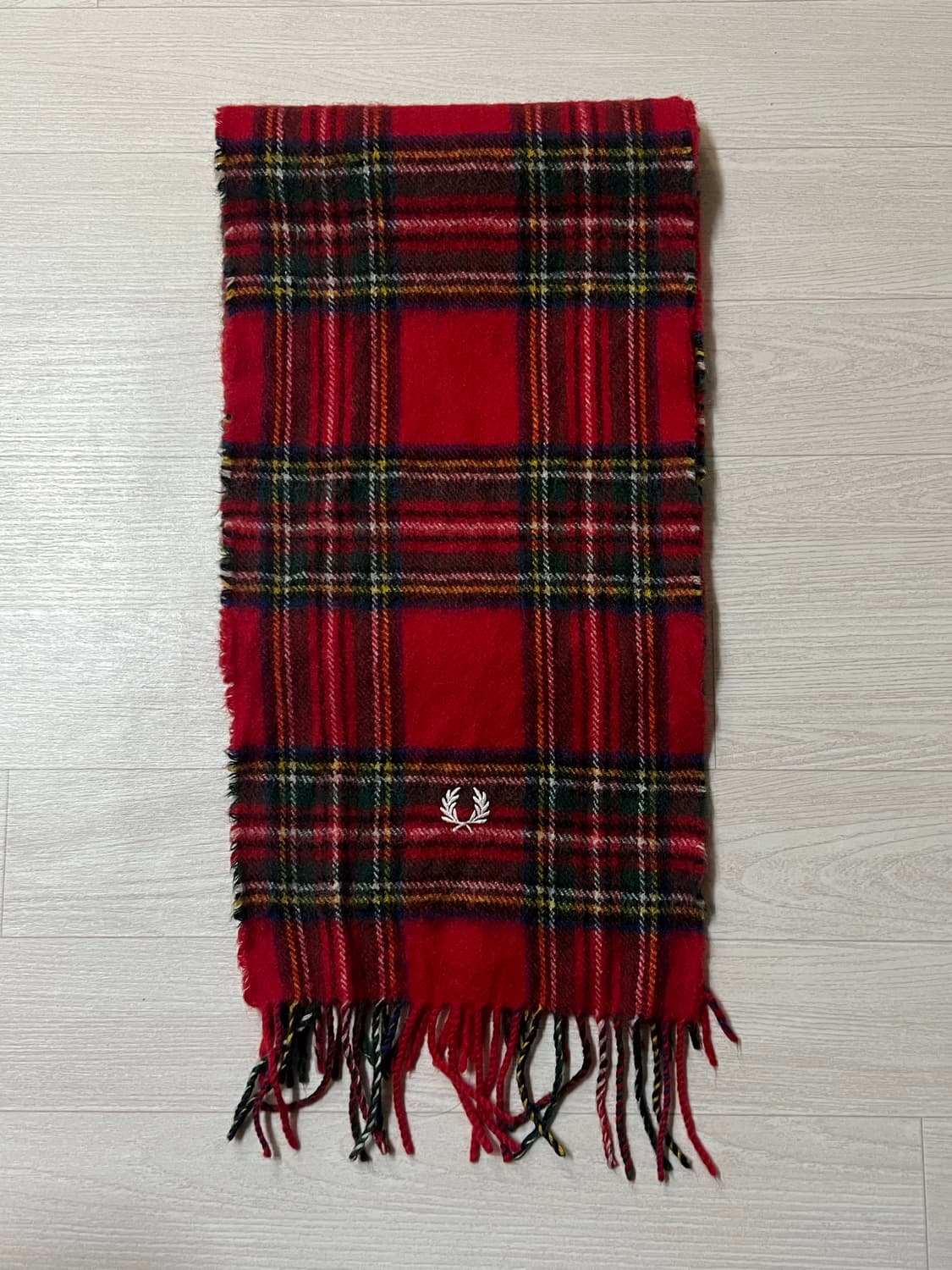 프레드페리 울 체크 머플러 상품이미지1