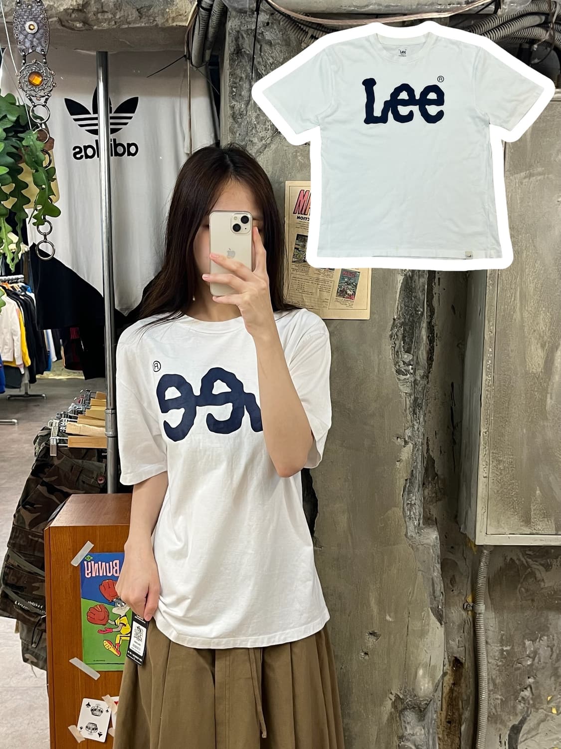 리 반팔티 화이트 S #csz717 상품이미지1