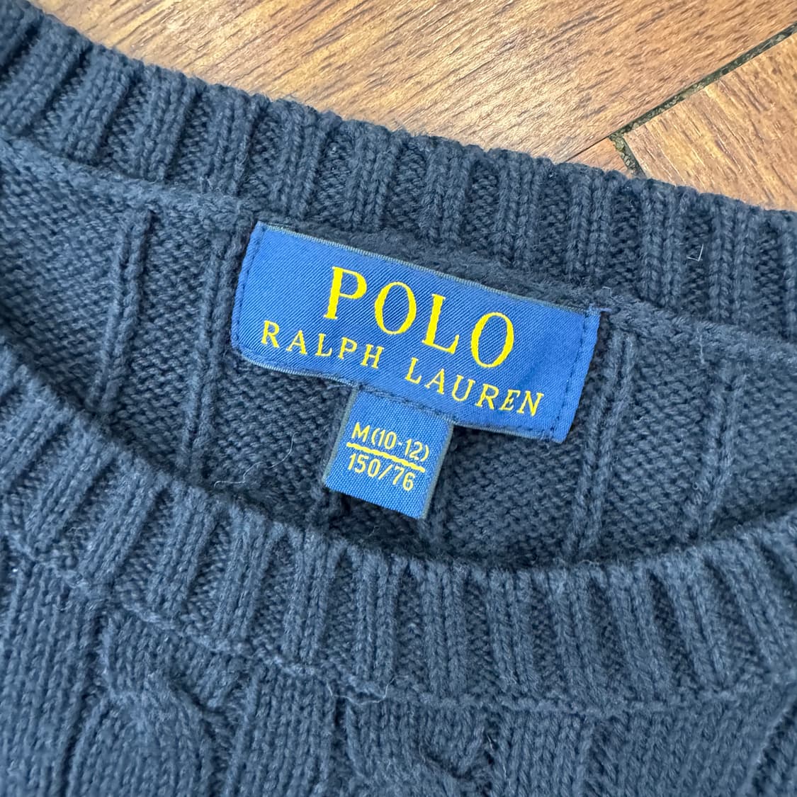 150 폴로 랄프로렌 네이비 케이블 라운드 니트  상품이미지4