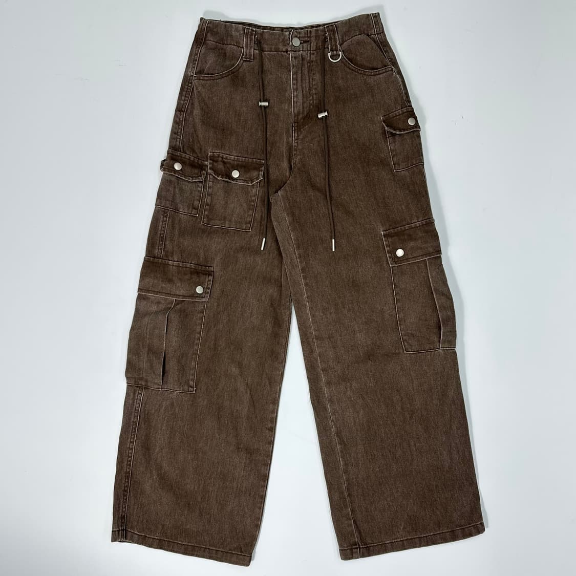 Brown pocket wide cargo pants 상품이미지4