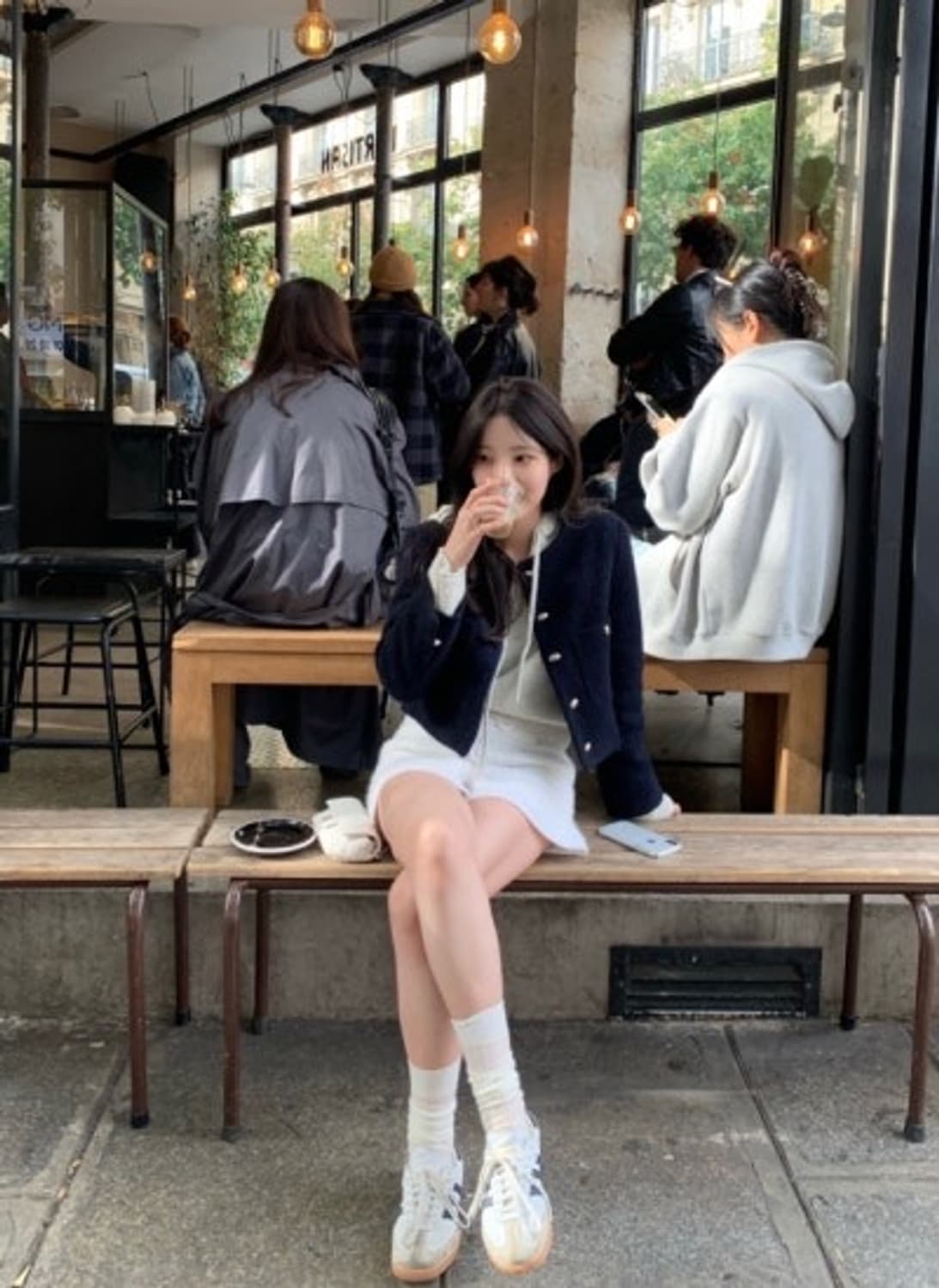 레이지샵 르망 트위드 자켓 네이비 상품이미지1