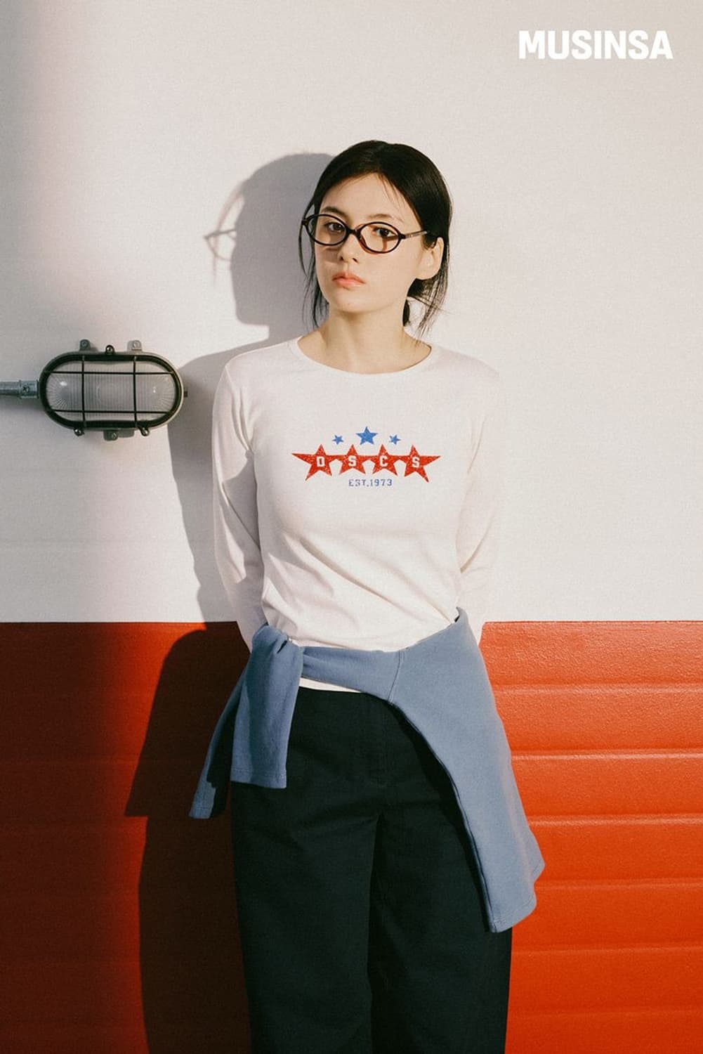 디스커스애슬레틱 우먼즈 스타 로고 롱 슬리브 티셔츠 상품이미지2