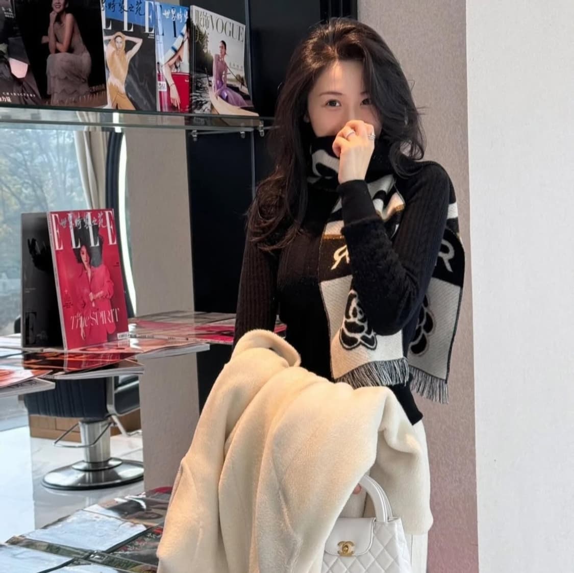 샤넬 캐시미어 머플러(양면) 상품이미지1