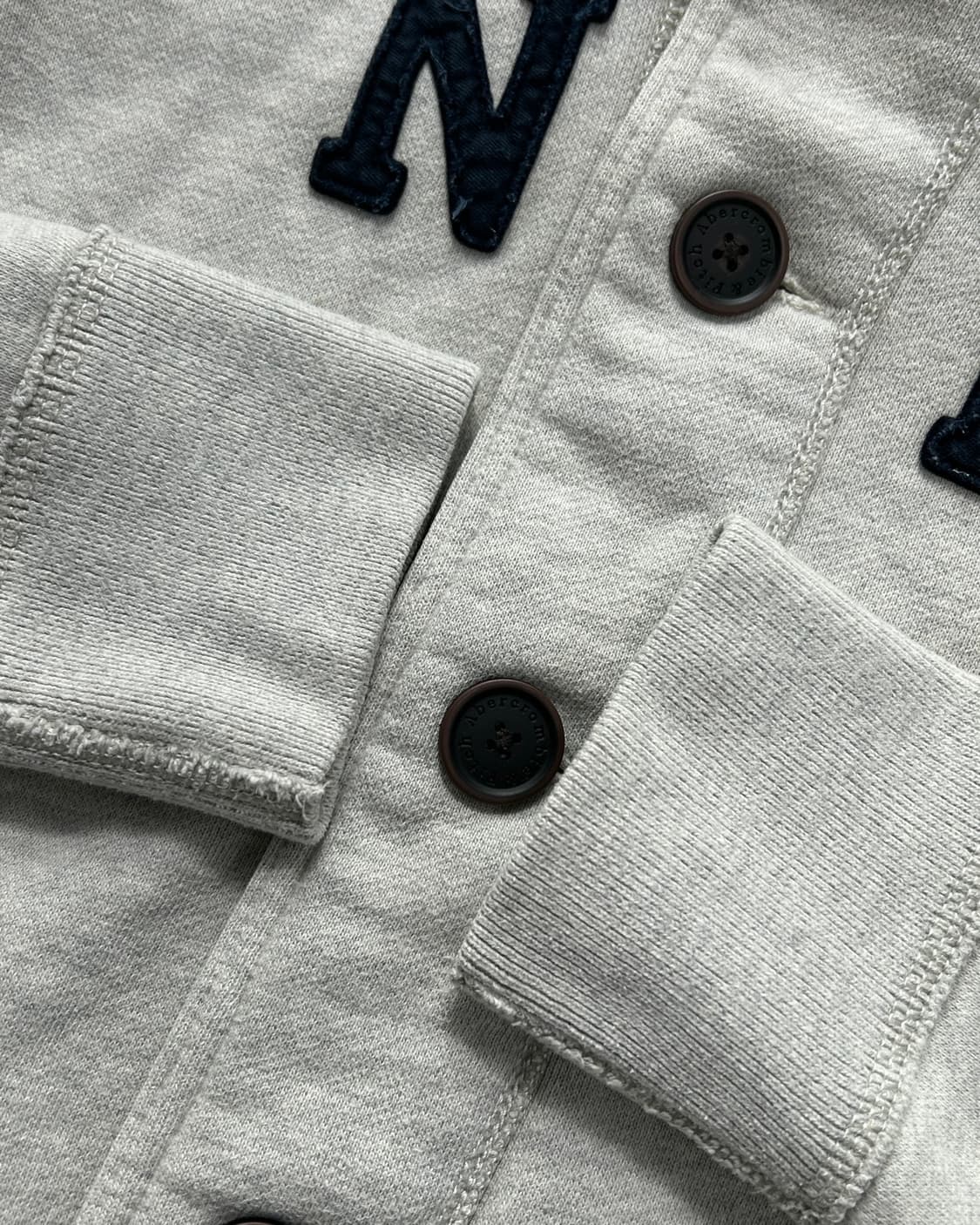 아베크롬비 멜란지그레이 버튼업 후드집업 상품이미지4