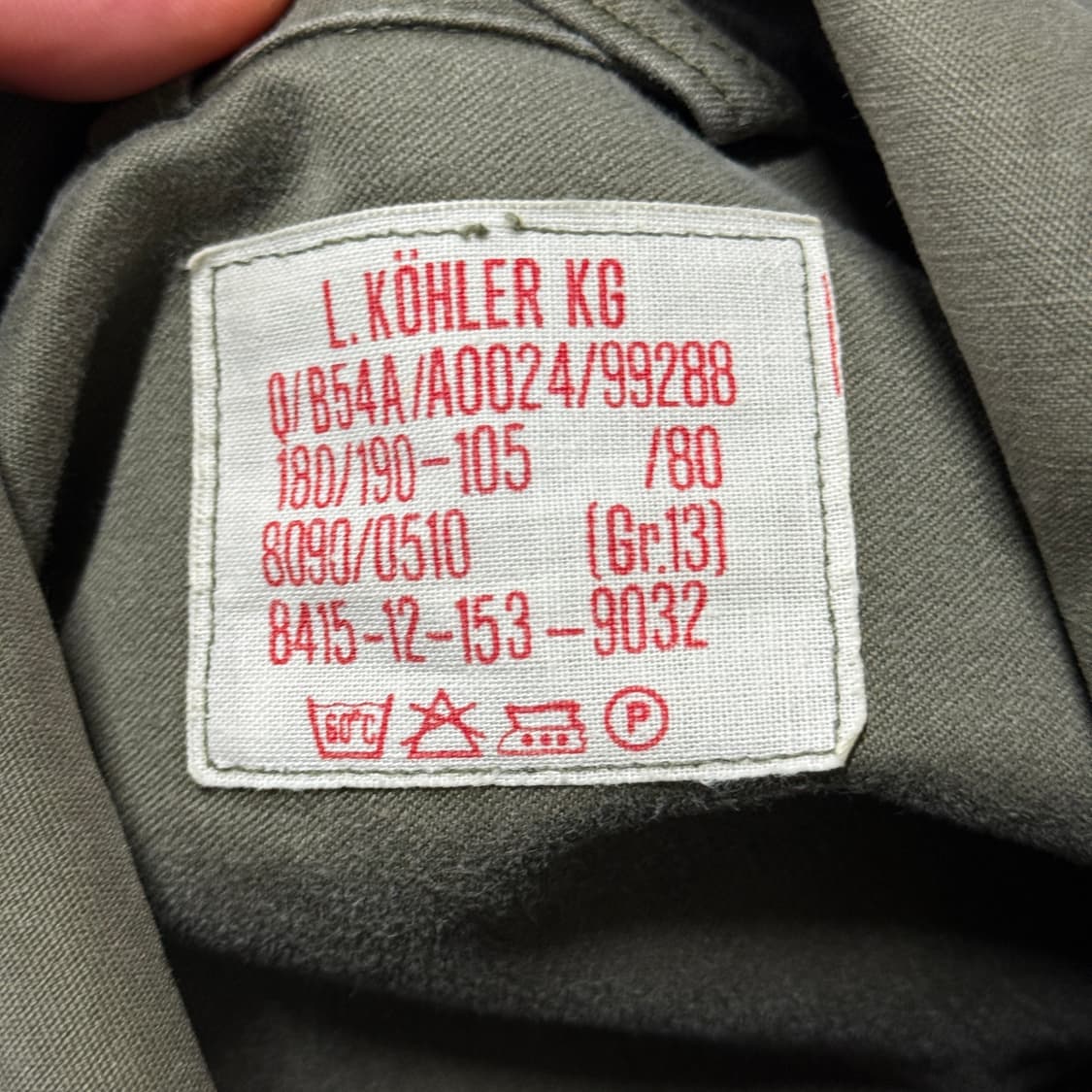 L.Kohler 쾰러 빅사이즈 오리지널 독일군 밀리터리 커버올 점프수트 상품이미지6