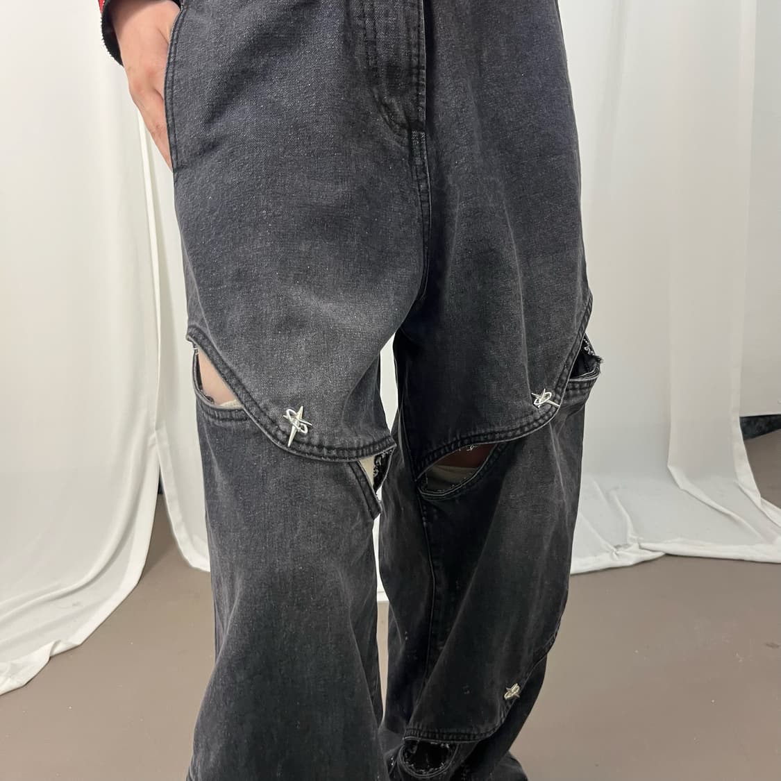 Vintage black washed denim pants 상품이미지2