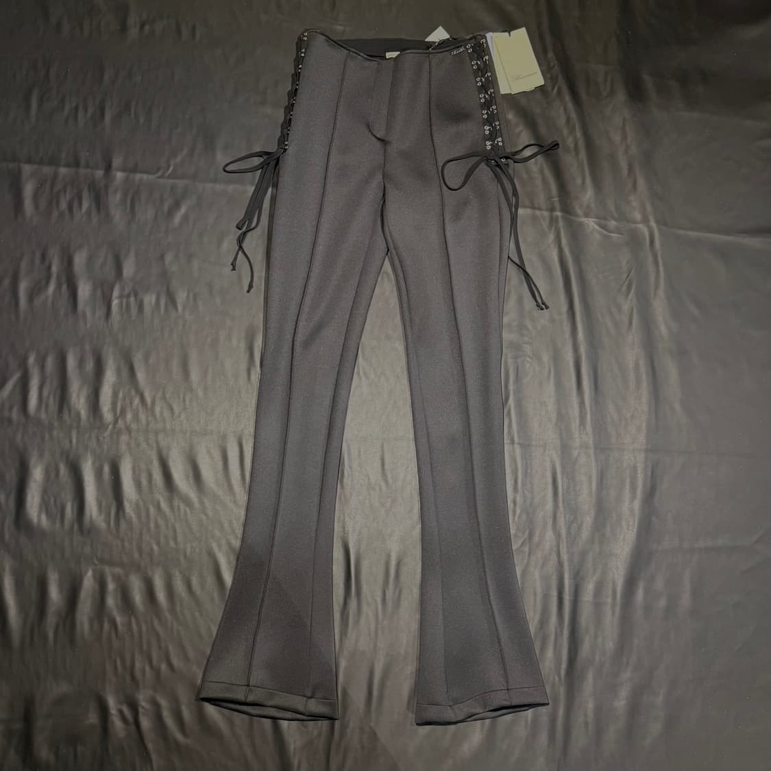 블루마린 레이스업 디테일 팬츠 상품이미지1