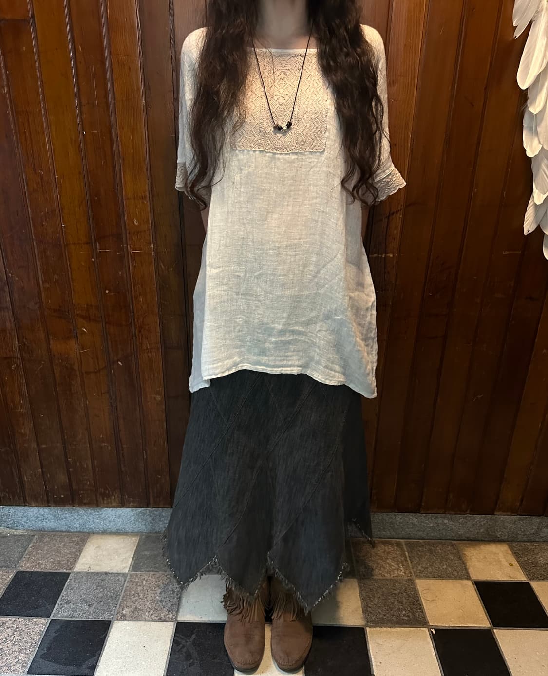 studio clip lace linen shirt 상품이미지4