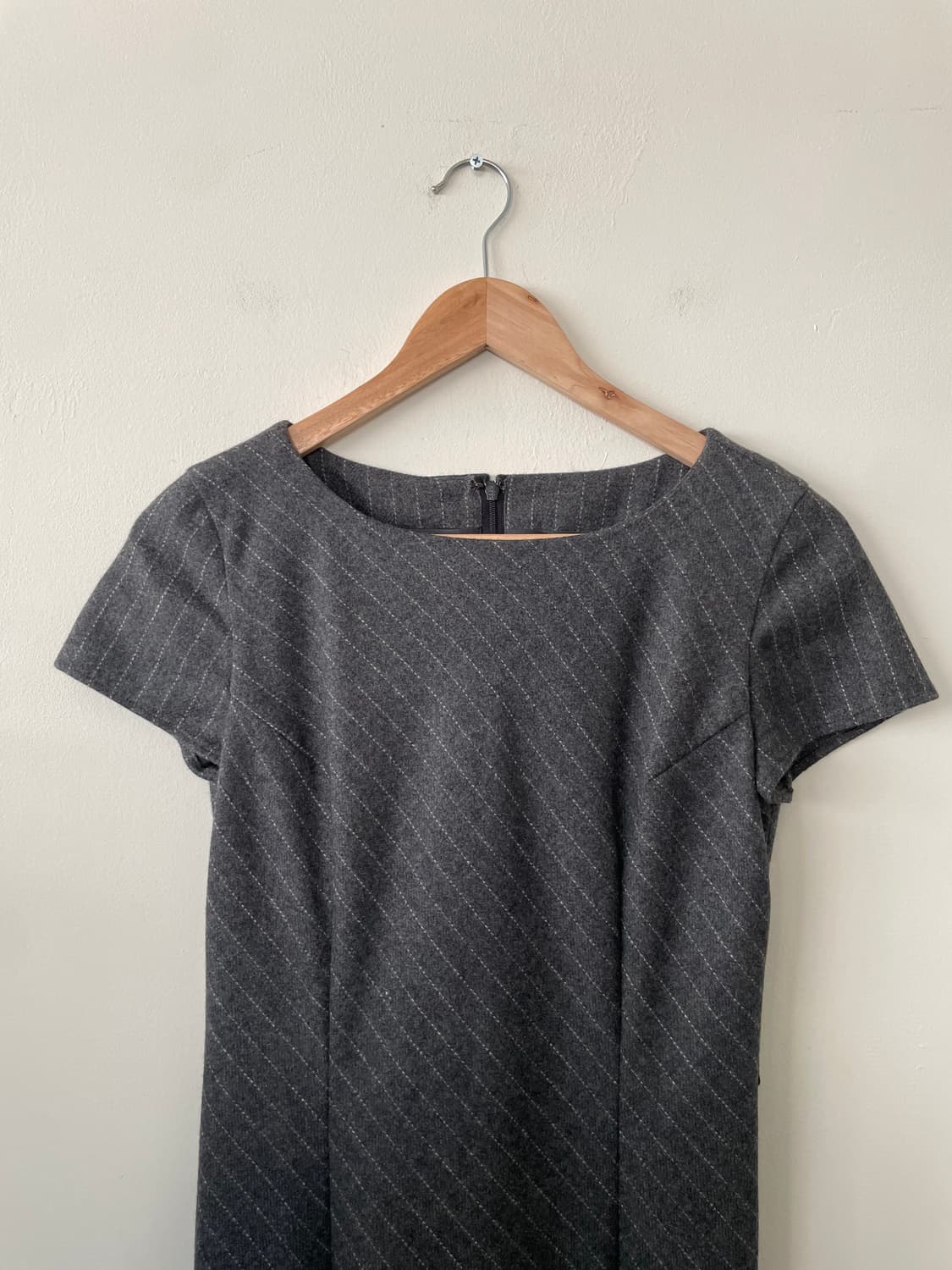 vintage diagonal stripe wool dress 상품이미지2