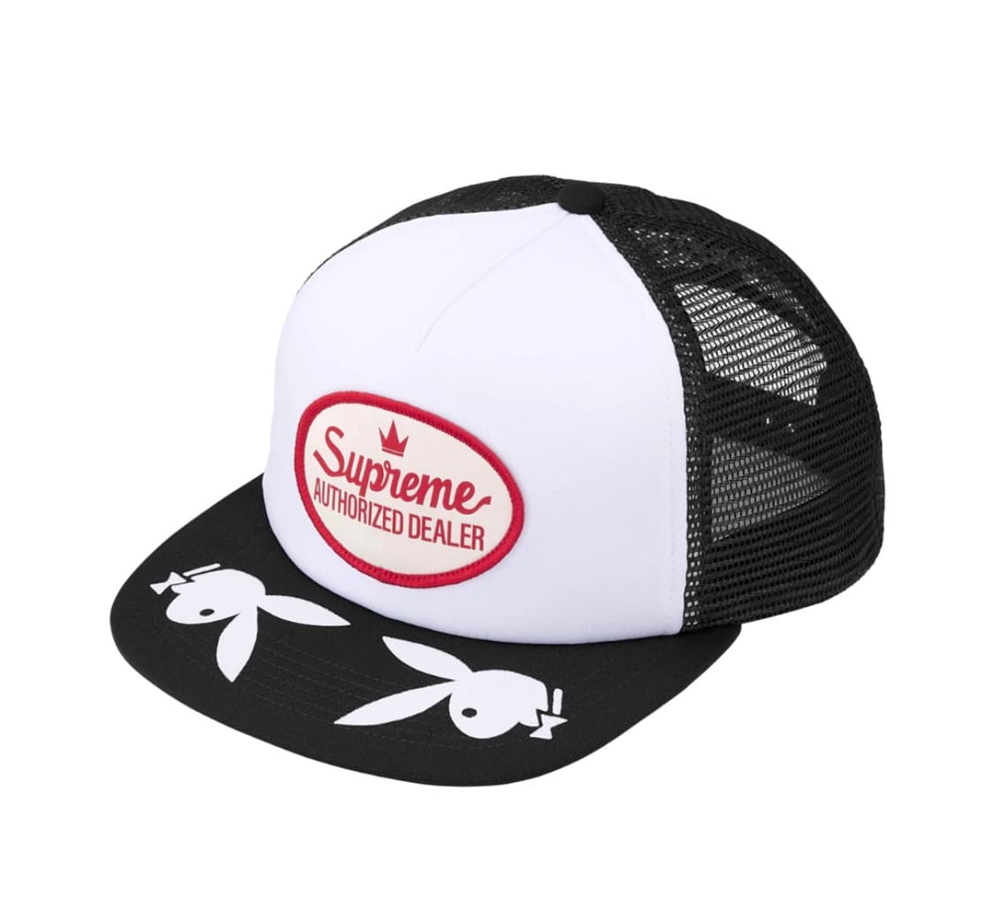 슈프림 x 플레이보이 메쉬 백 5-패널 블랙 - 26SS 상품이미지1
