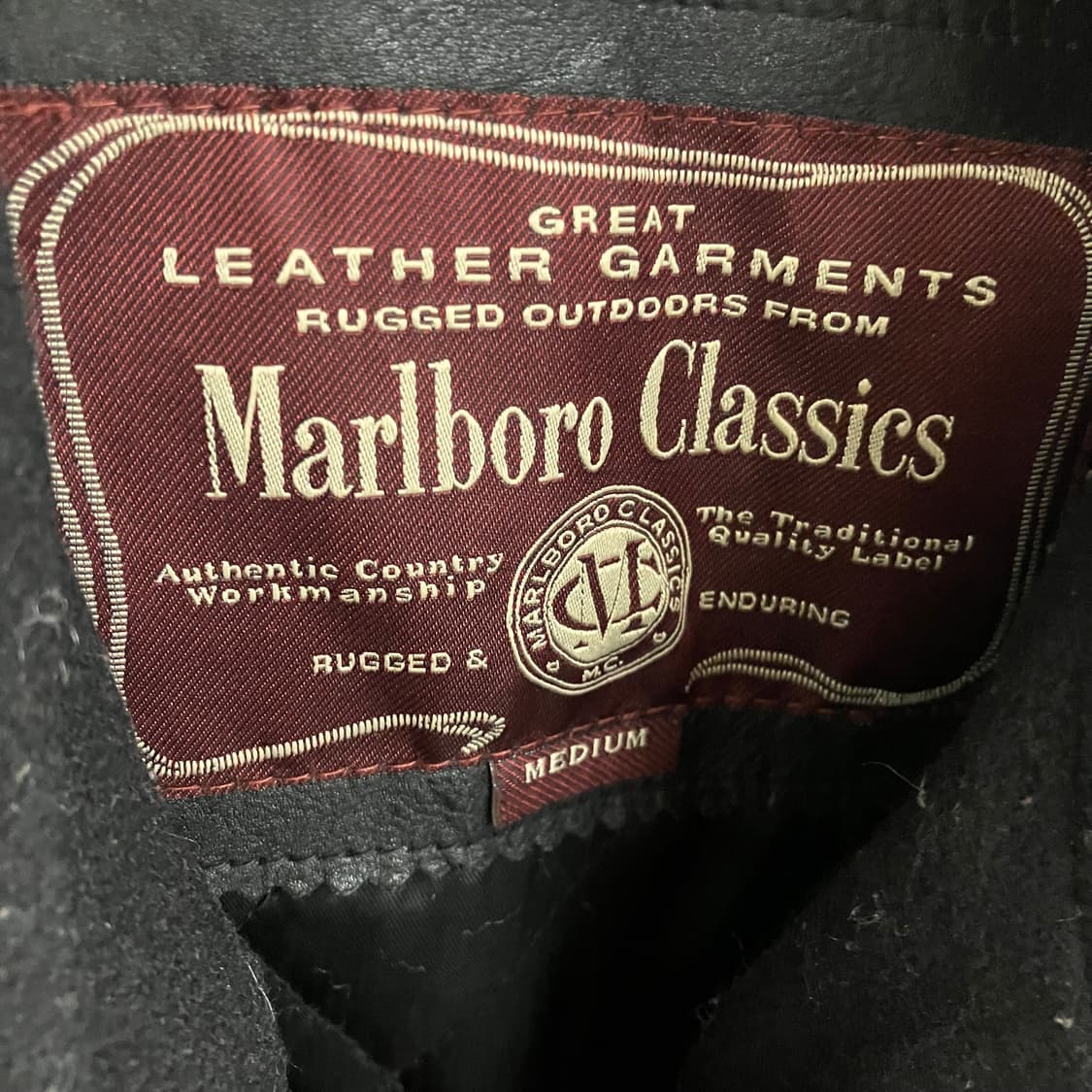 말보로 클래식 블랙 소가죽 자켓 M 상품이미지3