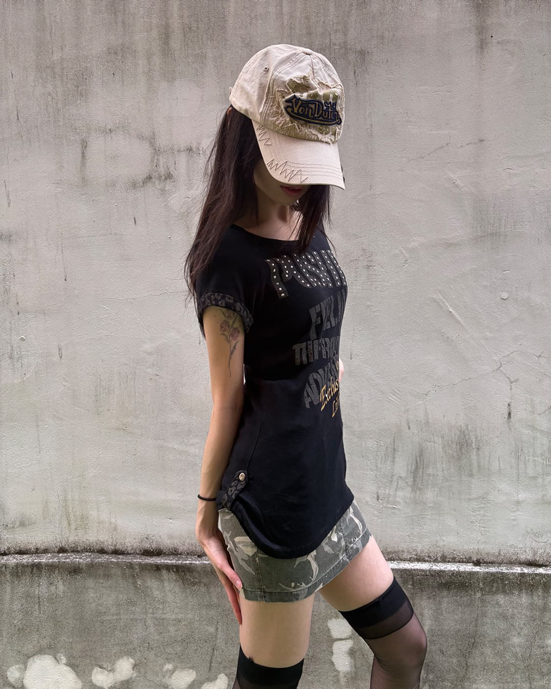 Y2K Rockstar Graphic Slim T-shirts 상품이미지3