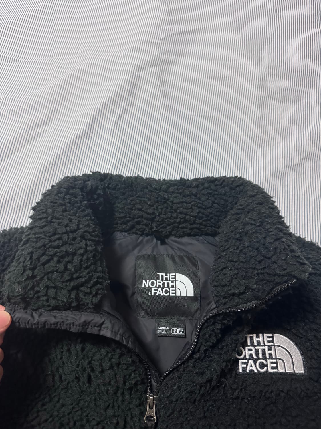 W 노스페이스 쉐르파 뽀글이 눕시 자켓 블랙 상품이미지7