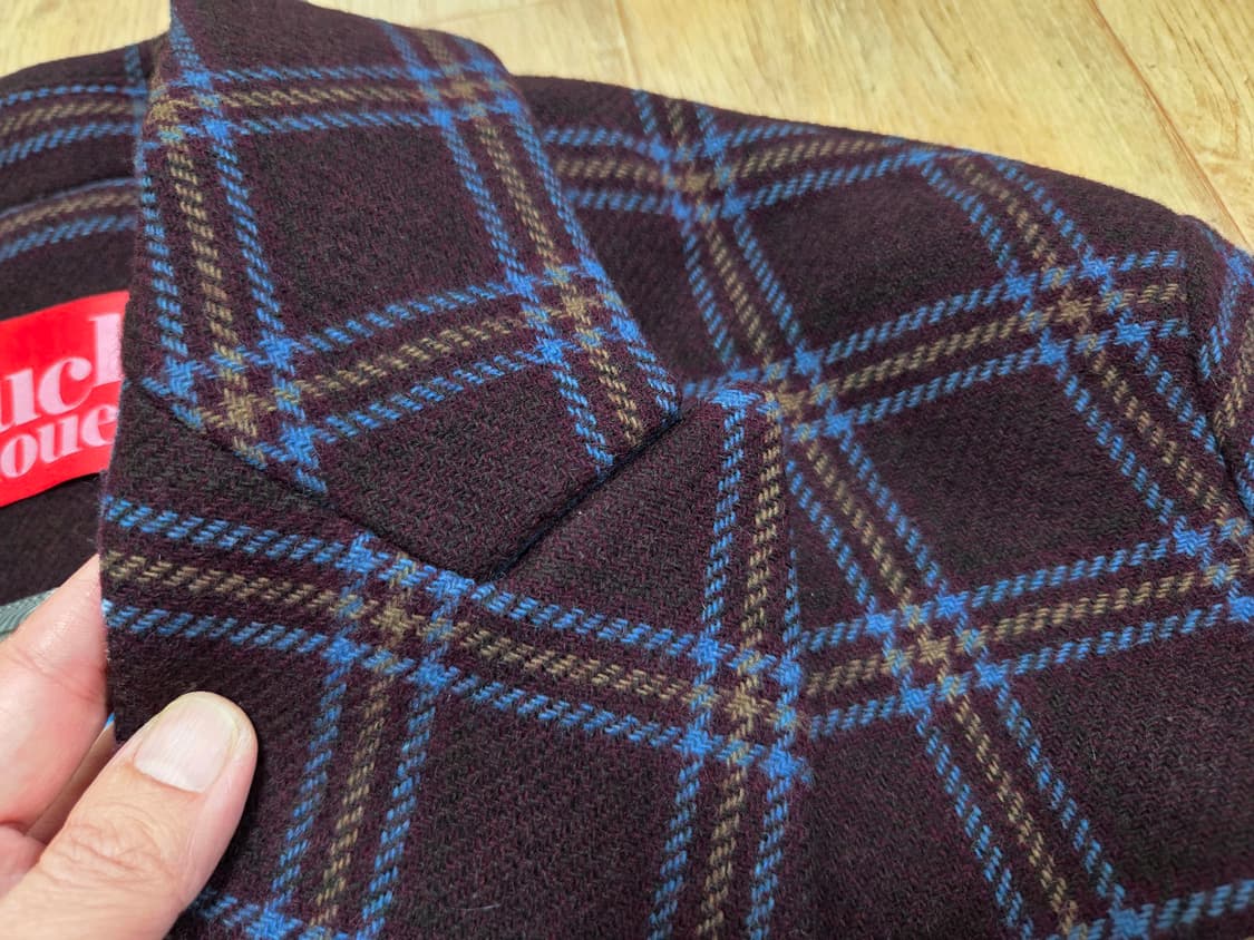 럭키슈에뜨(LUCKY CHOUETTE) 오버사이즈 체크코트 프리사이즈 상품이미지5