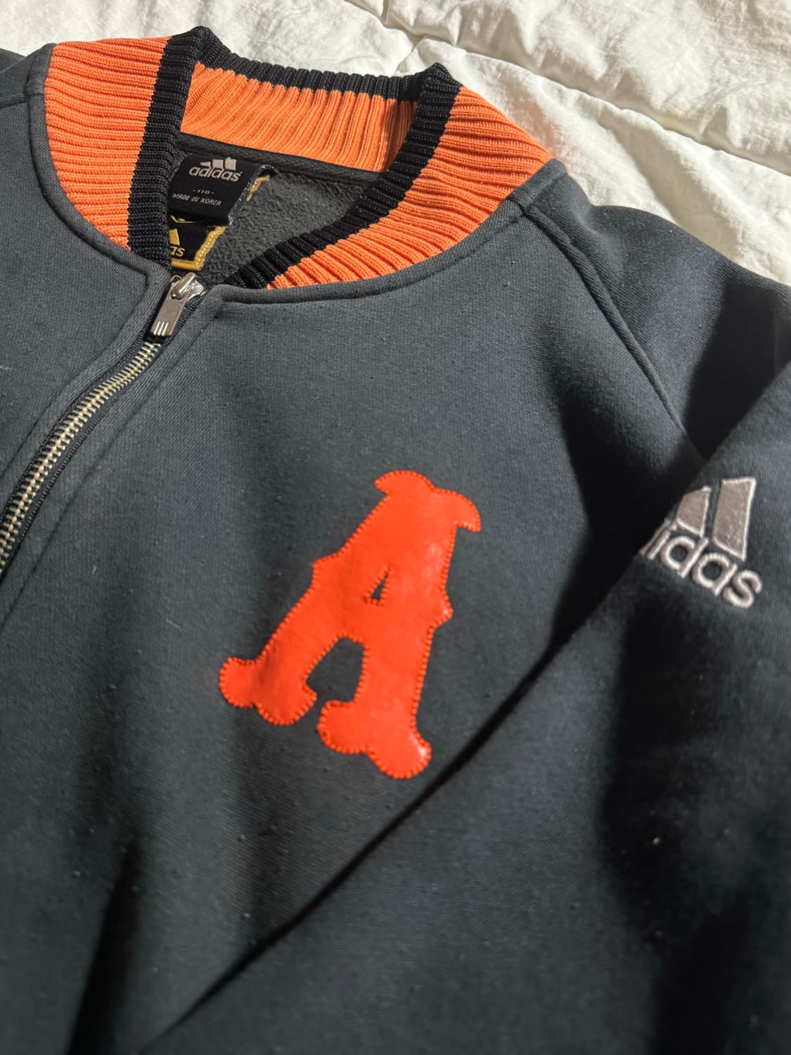 아디다스 농구 바시티 배색 집업 상품이미지2