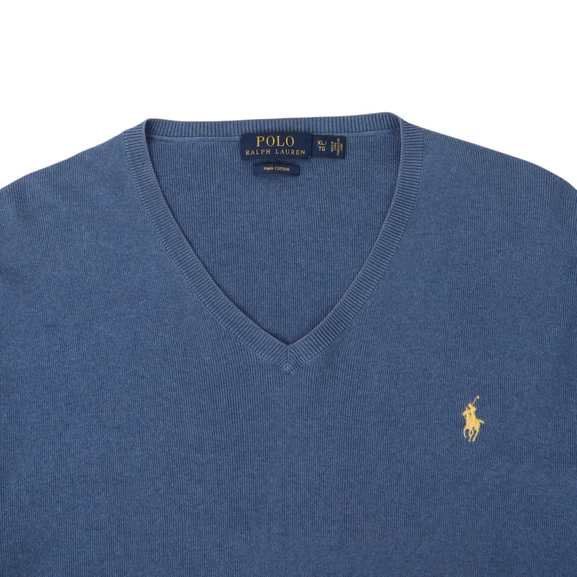 폴로 랄프로렌 다크블루 피마코튼 브이넥 니트 상품이미지2