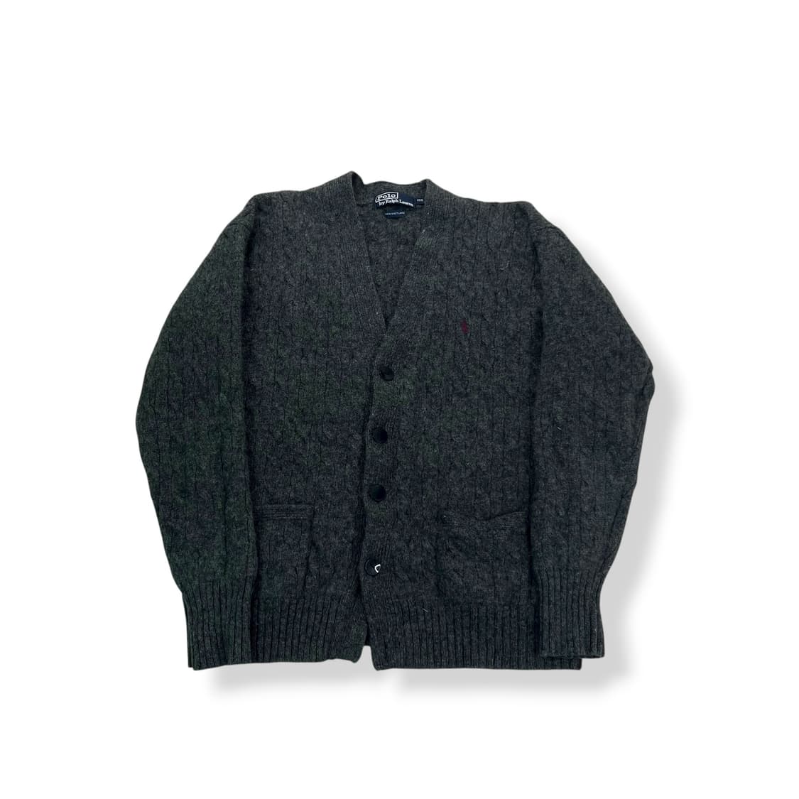 100 폴로랄프로렌 90s 램스울 그레이 가디건 상품이미지1
