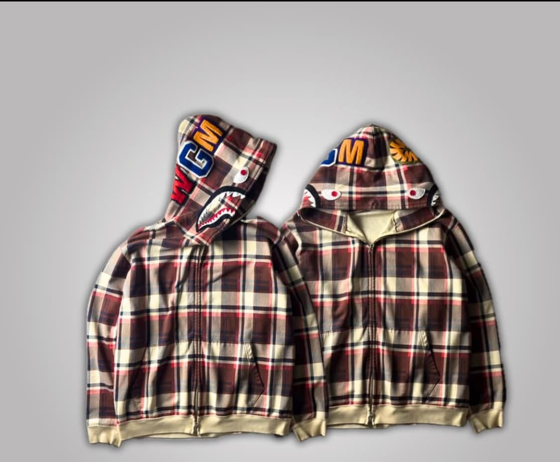 베이프 체크 샤크 후드집업L 정품 sencell구매 상품이미지2