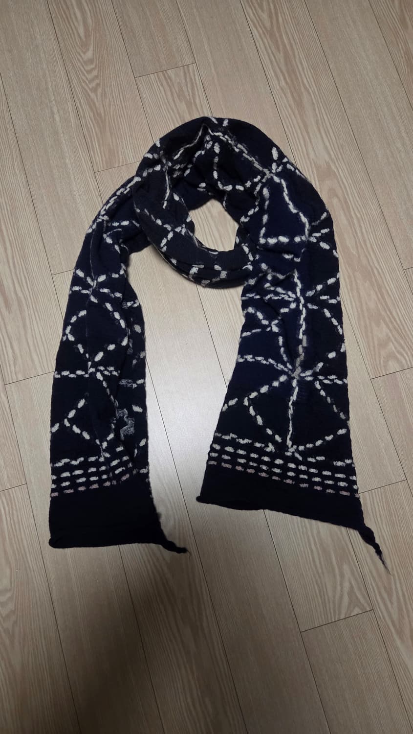 캐피탈 축융 울 사시코 해피스카프 네이비 상품이미지4