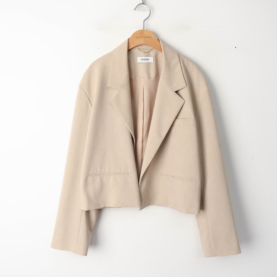 55/시스템 울 블렌드 크롭 재킷 상품이미지1