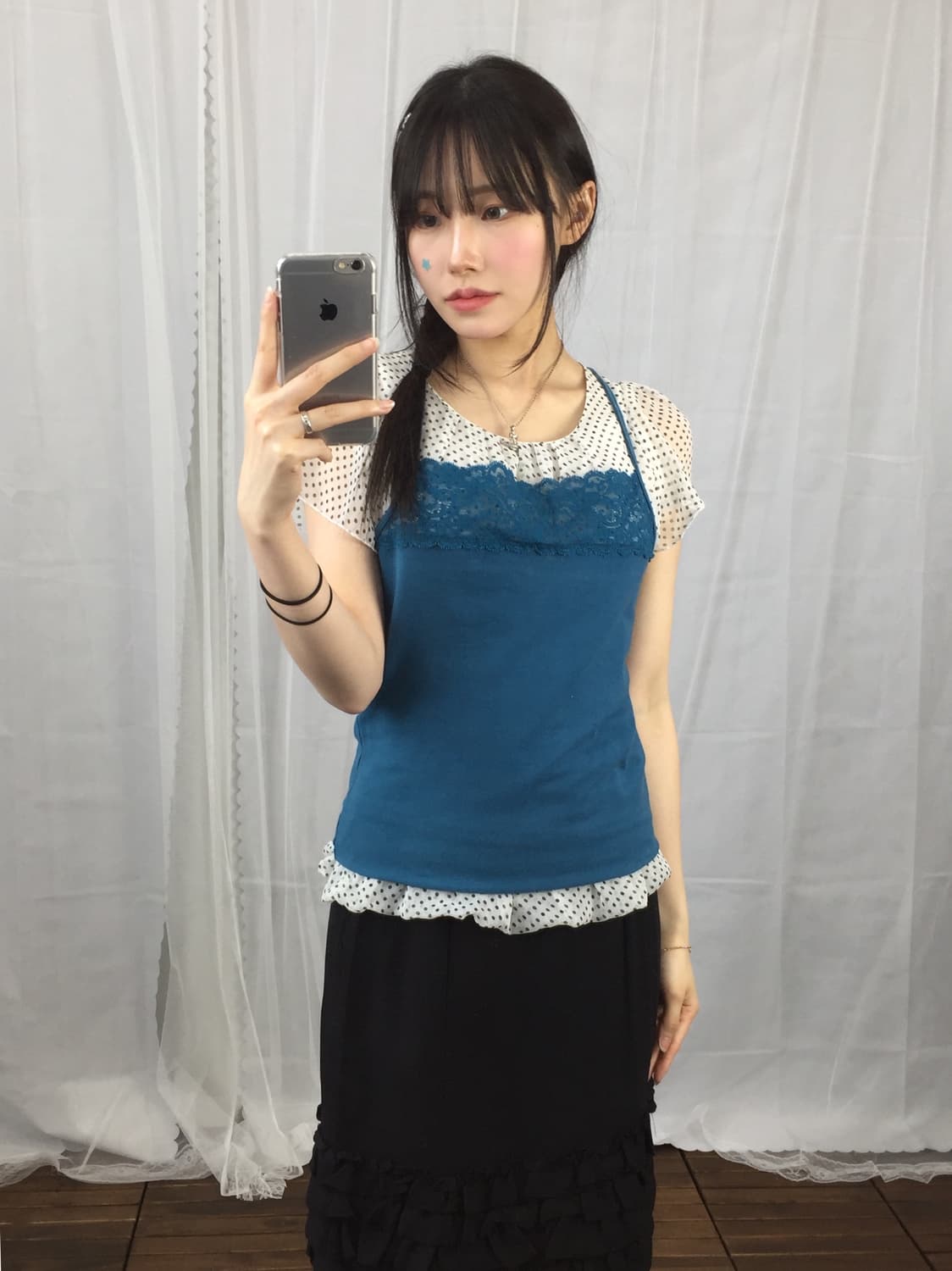 'UNIQLO' Lace Blue Bra Camisole 상품이미지2