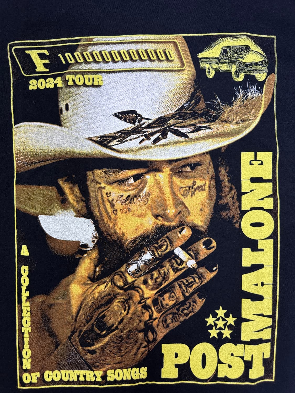 포스트말론 POST MALONE 2024 북미 투어 티셔츠 M 상품이미지2