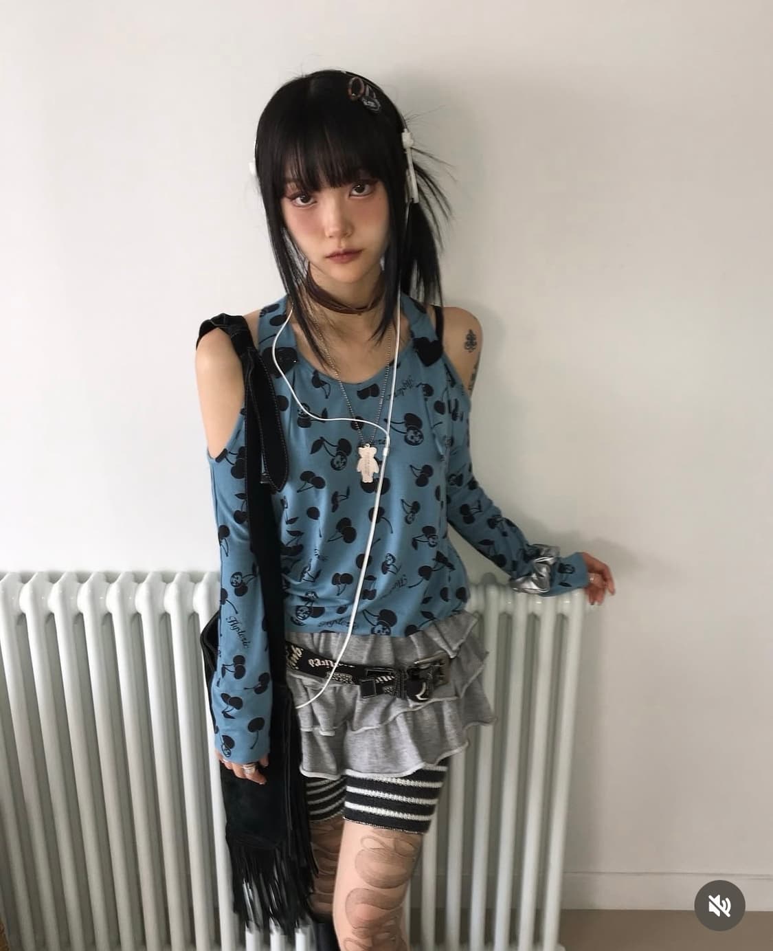 히스테릭 글래머 히글 오프숄더 민트 블루 빈티지 대장템 버테클 상품이미지2