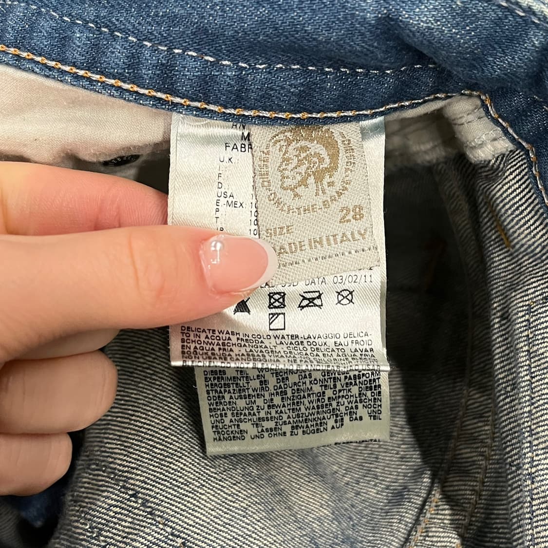 [정품/28] 디젤 데님 청바지 데미지 워싱진 b14 상품이미지5