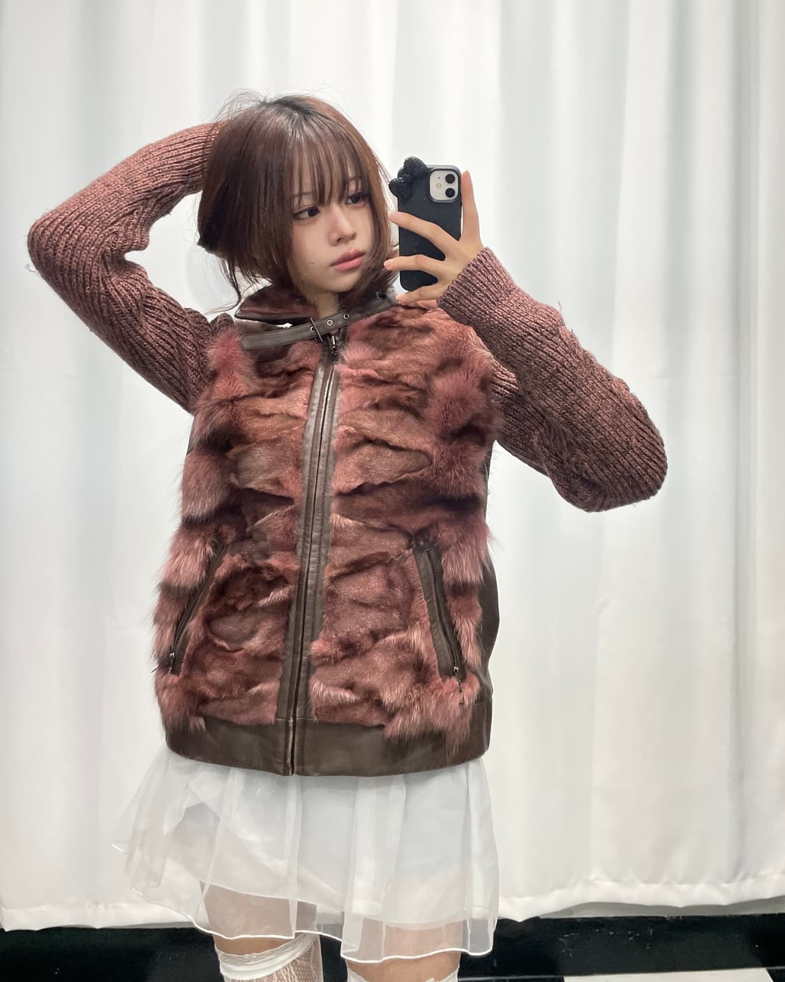 🎸핑크 니트 퍼 자켓🎸 상품이미지1