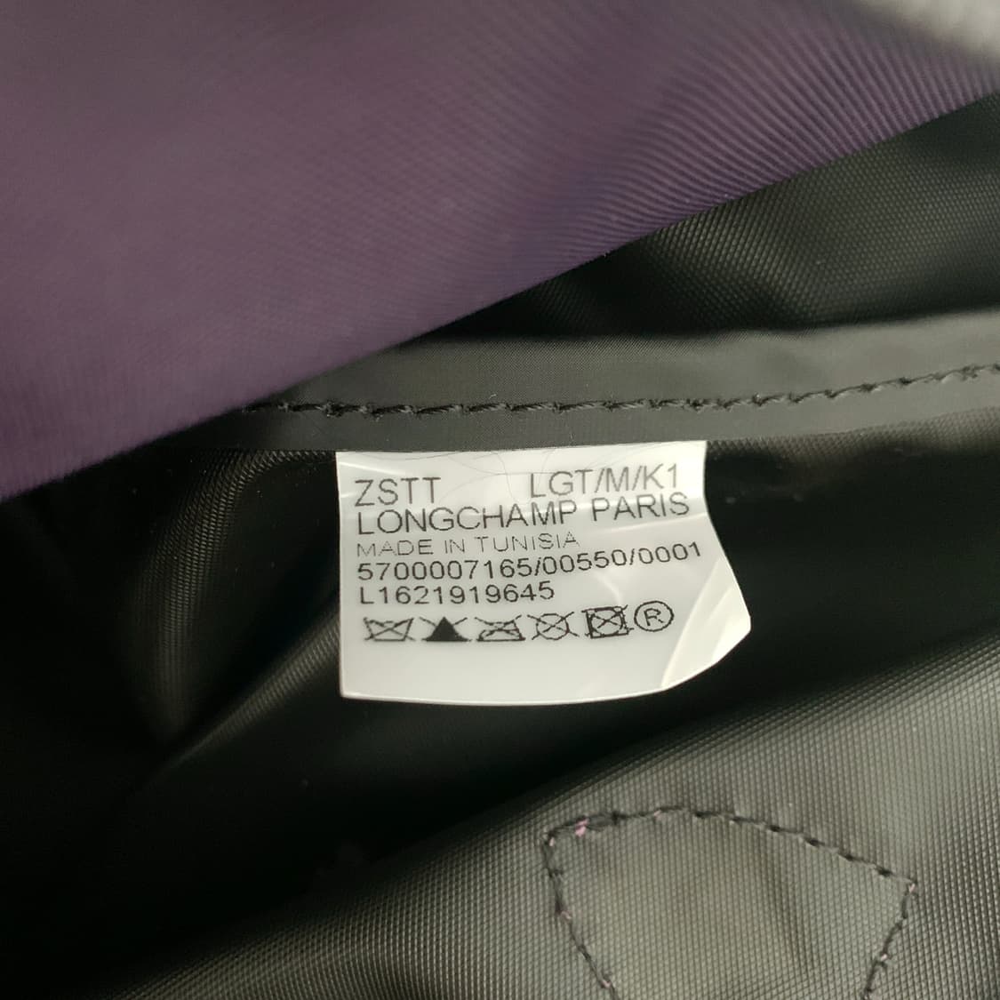 롱샴 르 플리아쥬 L1621 스몰 오베르진 퍼플 토트백 상품이미지9