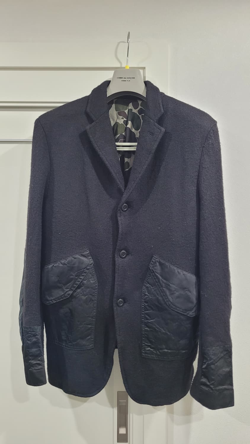 꼼데가르송 옴므 후염 울 패치워크 자켓 상품이미지1