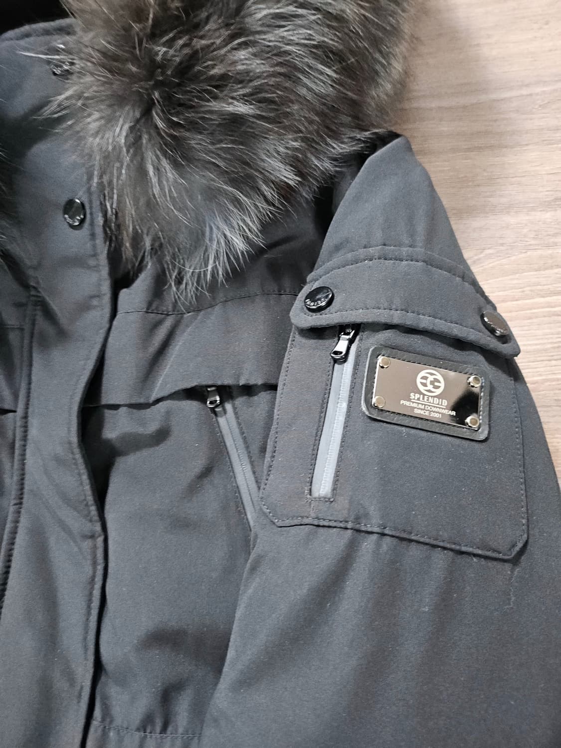 에고이스트 폭스퍼 블랙 패딩 55 후두일체형 상품이미지3