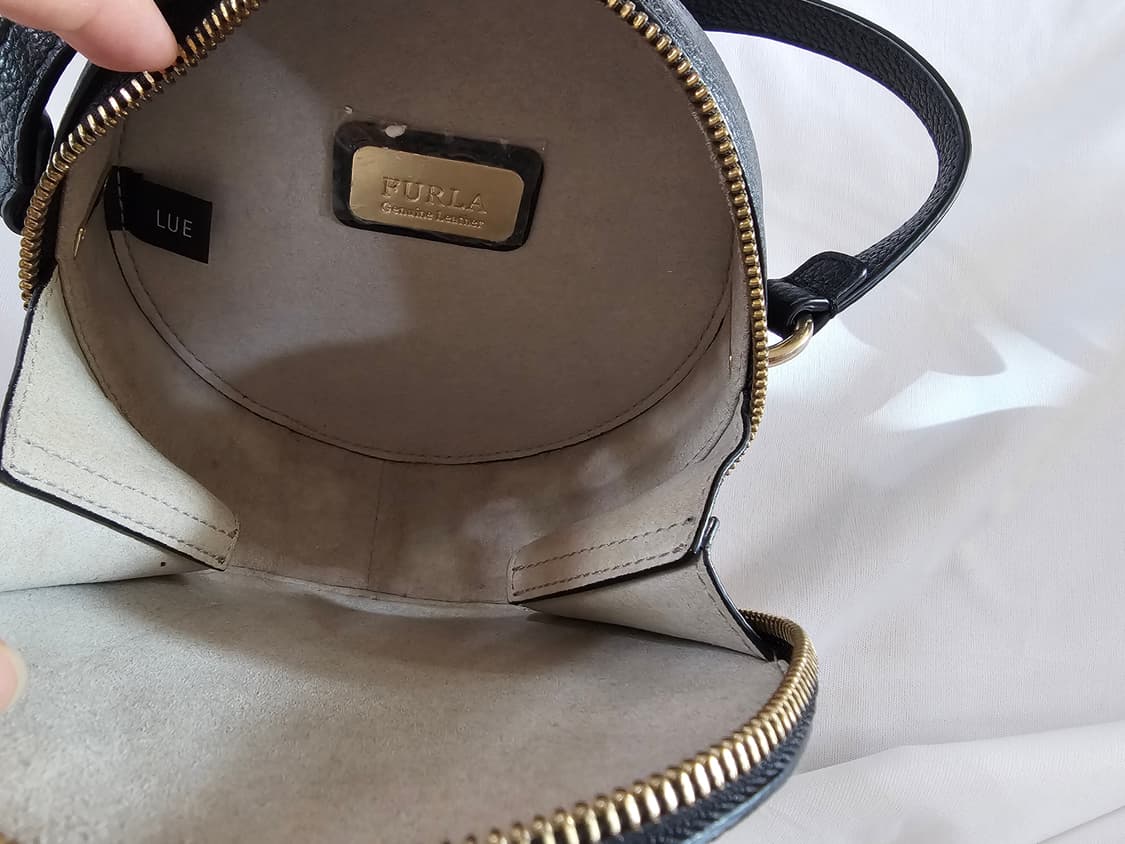 FURLA 훌라 블랙 레더 라운드 미니 크로스백 크로스바디 백 가방 상품이미지10